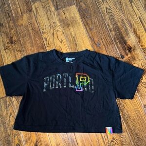 Portland Gear Pride Short Sleeve Crop Top